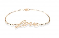 „Love“ Armband, 18kt Gelbgold